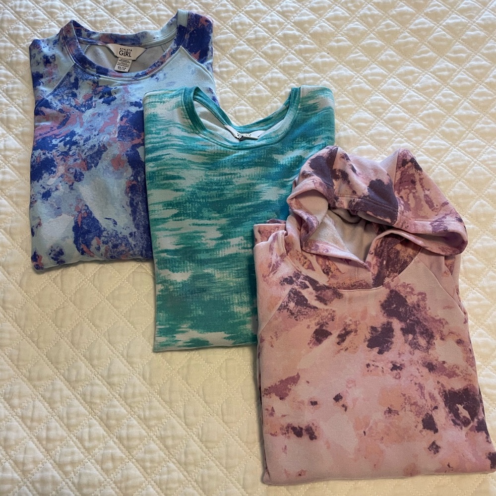 NWOT ATHLETA Girls Three Sweatshirts XL (14)